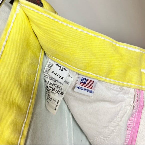 American apparel color block short green, pink and blue. Size 24/25 made in US. - Picture 5 of 9